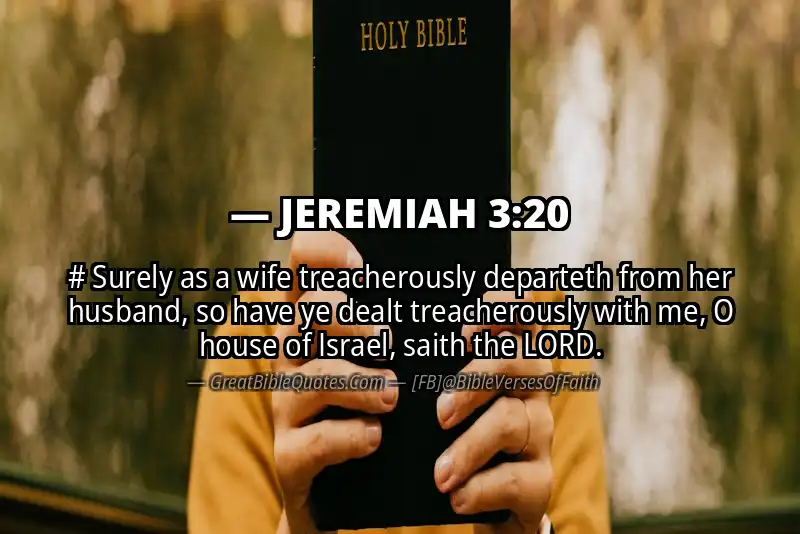 Bible verse: JEREMIAH 3:20 Image