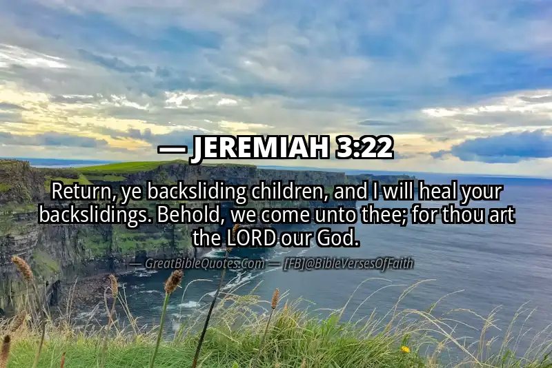 Bible verse: JEREMIAH 3:22 Image