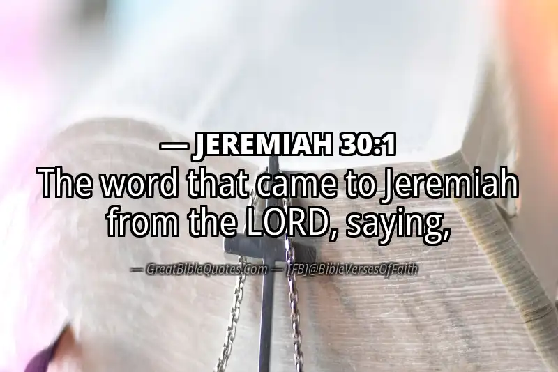 JEREMIAH 30:1 Verse