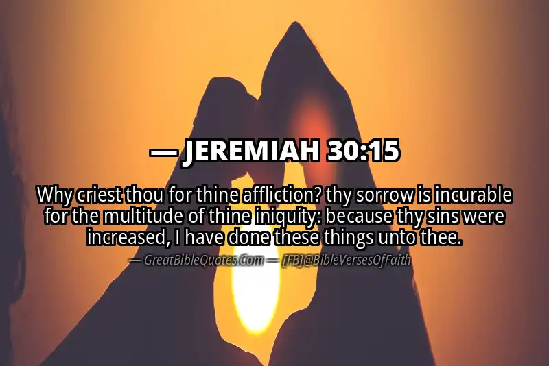 JEREMIAH 30:15 Verse