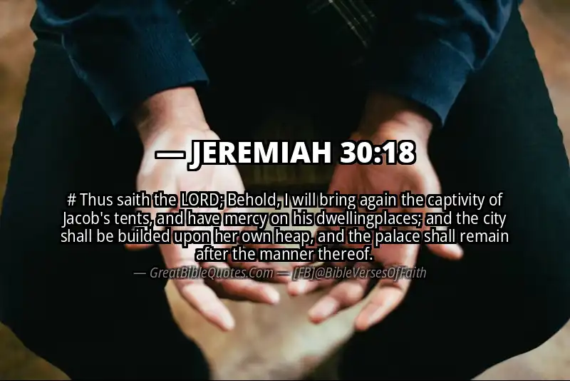 JEREMIAH 30:18 Verse