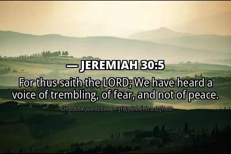 JEREMIAH 30:5 Verse