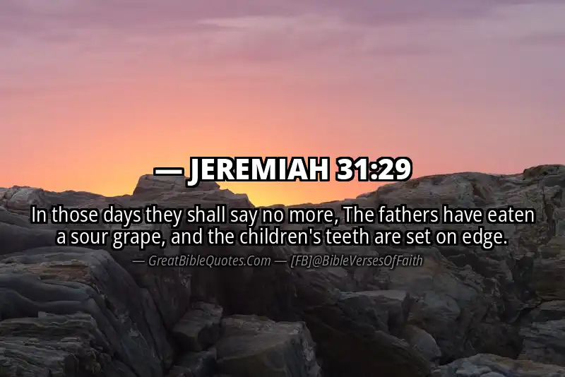 JEREMIAH 31:29 Verse