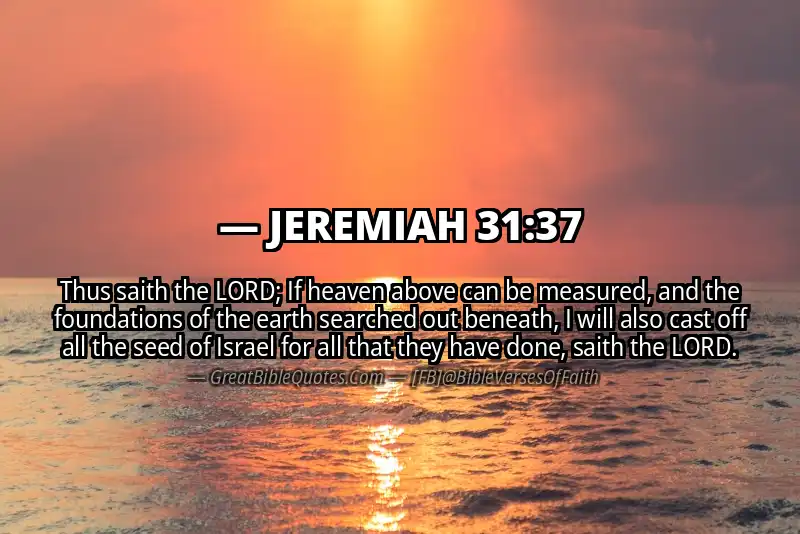 JEREMIAH 31:37 Verse Image