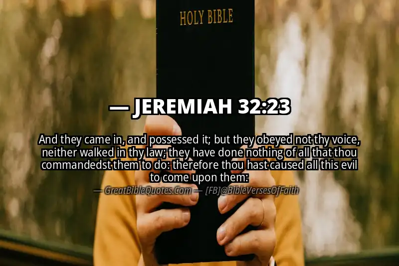 JEREMIAH 32:23 Verse
