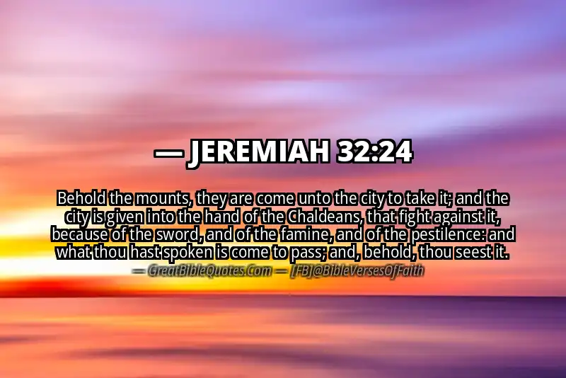 JEREMIAH 32:24 Verse