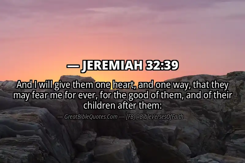 JEREMIAH 32:39 Verse