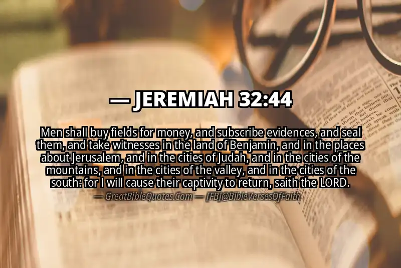 JEREMIAH 32:44 Verse
