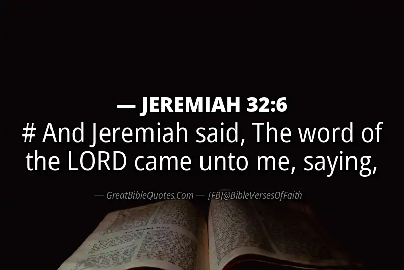 JEREMIAH 32:6 Verse