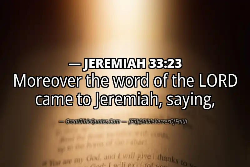 JEREMIAH 33:23 Verse