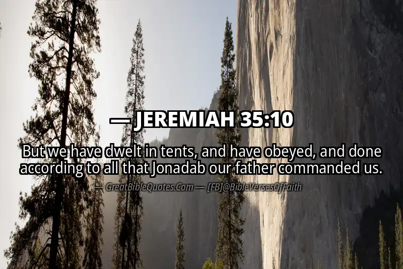 JEREMIAH 35:10 Verse