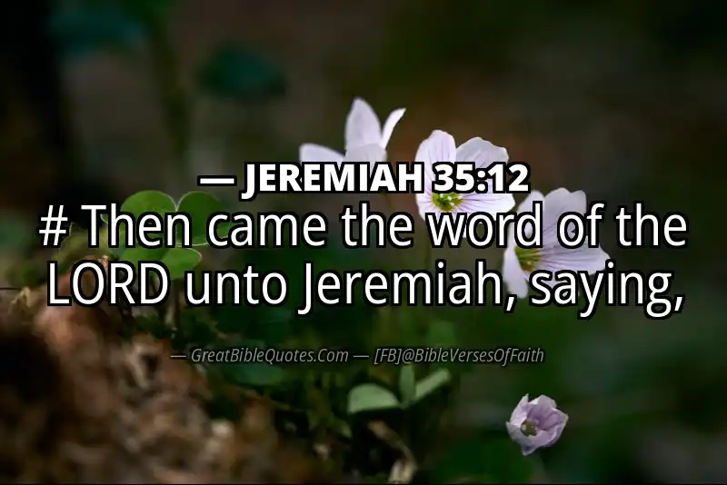 JEREMIAH 35:12 Verse