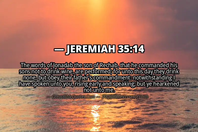 JEREMIAH 35:14 Verse