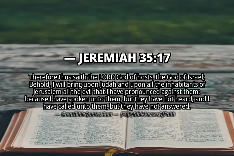 JEREMIAH 35:17 Verse