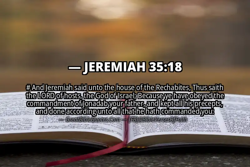 JEREMIAH 35:18 Verse