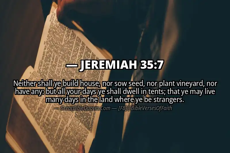 JEREMIAH 35:7 Verse