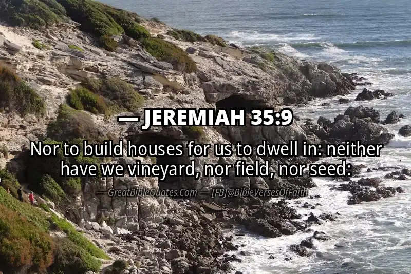 JEREMIAH 35:9 Verse