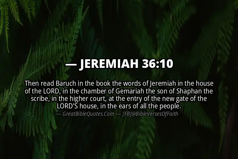 JEREMIAH 36:10 Verse