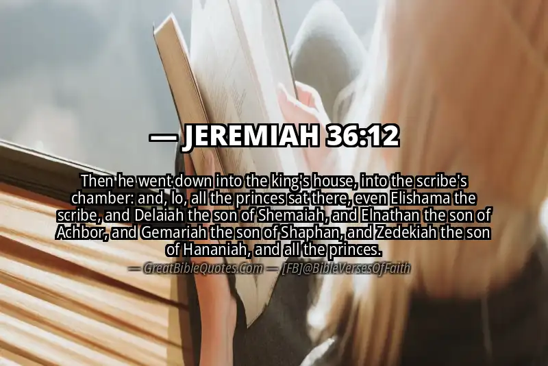 JEREMIAH 36:12 Verse