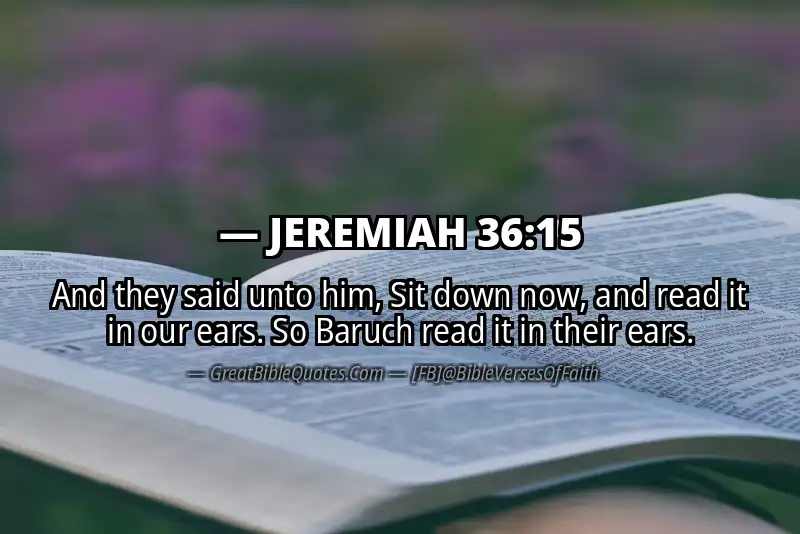 JEREMIAH 36:15 Verse
