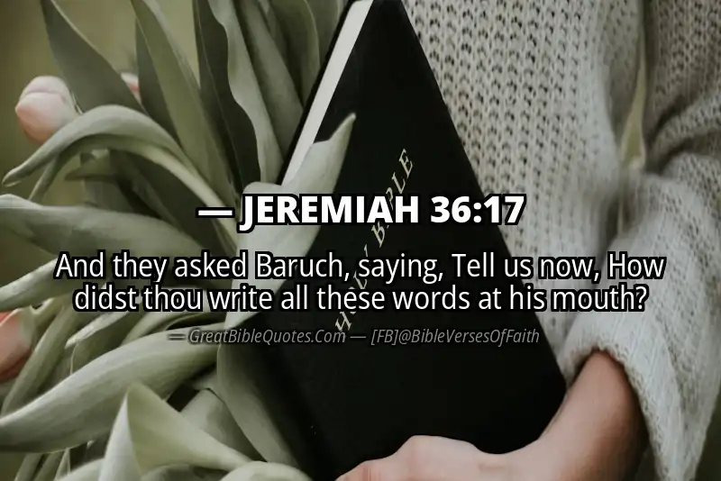 JEREMIAH 36:17 Verse