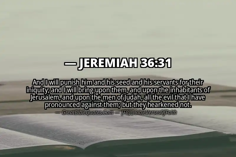 JEREMIAH 36:31 Verse