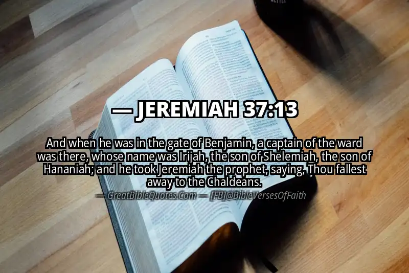JEREMIAH 37:13 Verse