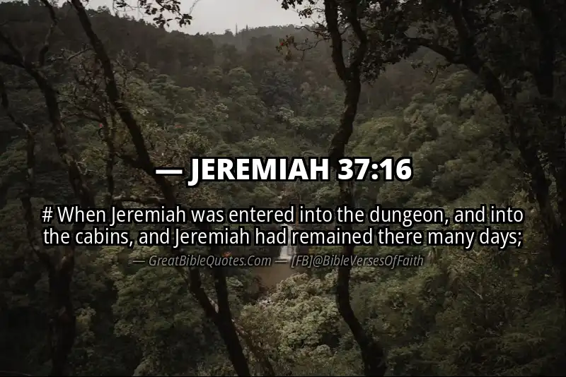 JEREMIAH 37:16 Verse