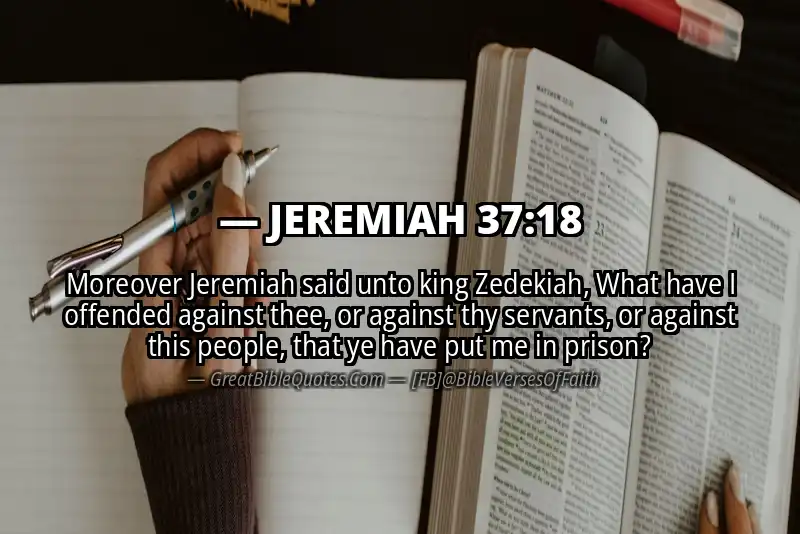 JEREMIAH 37:18 Verse