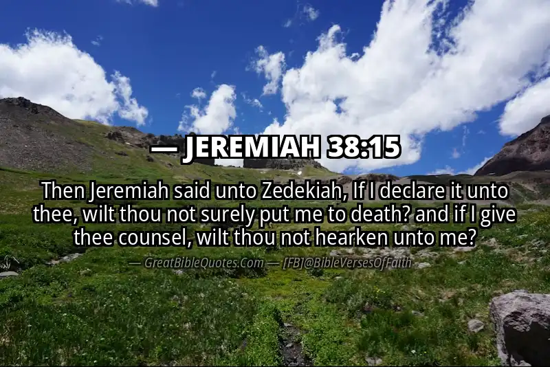 JEREMIAH 38:15 Verse