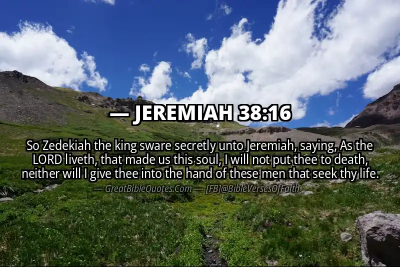 JEREMIAH 38:16 Verse