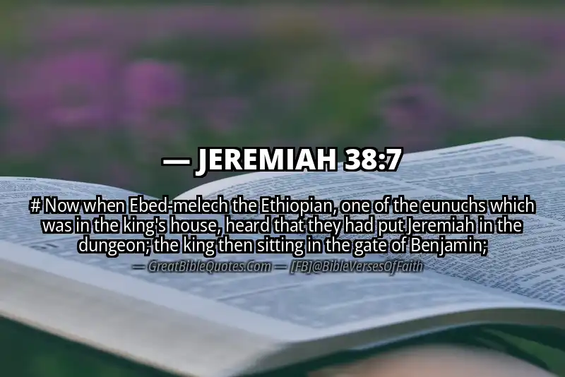JEREMIAH 38:7 Verse