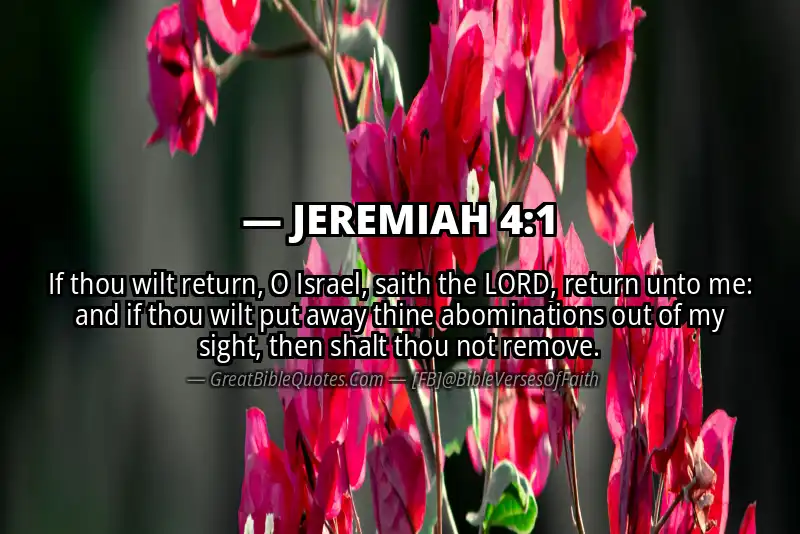 JEREMIAH 4:1 Verse