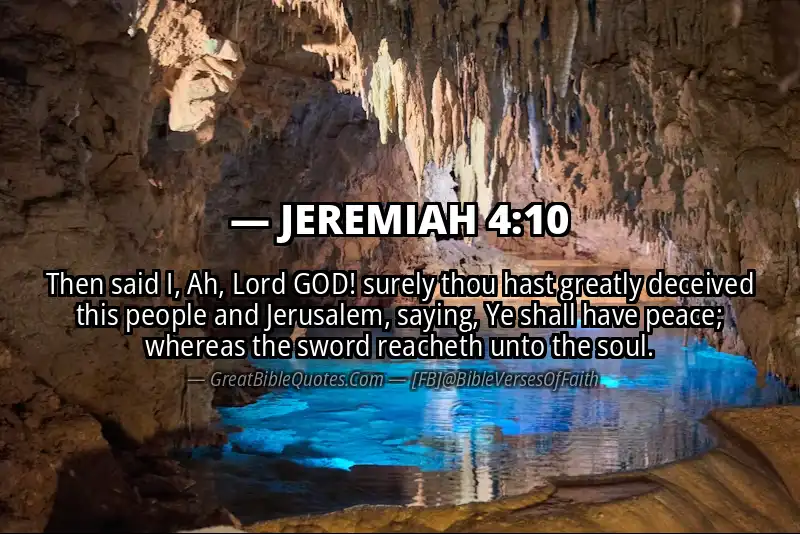 Bible verse: JEREMIAH 4:10 Image