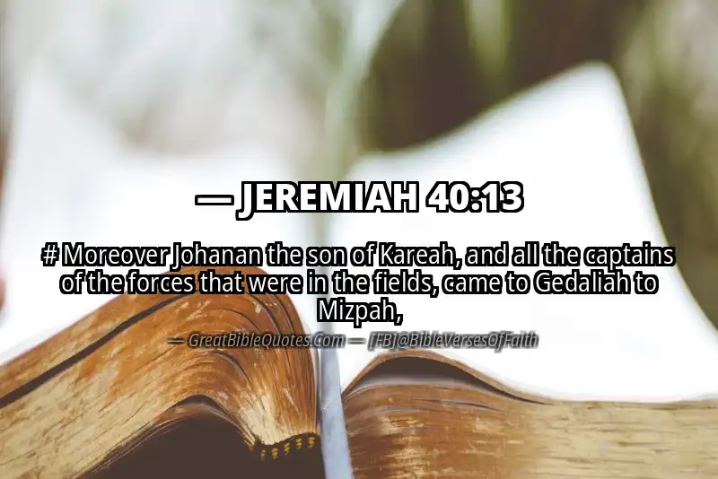 JEREMIAH 40:13 Verse