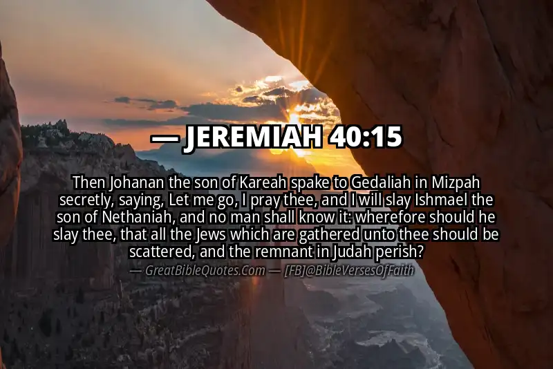 JEREMIAH 40:15 Verse