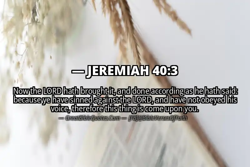 JEREMIAH 40:3 Verse