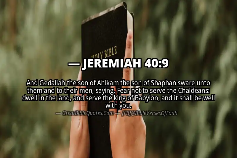JEREMIAH 40:9 Verse