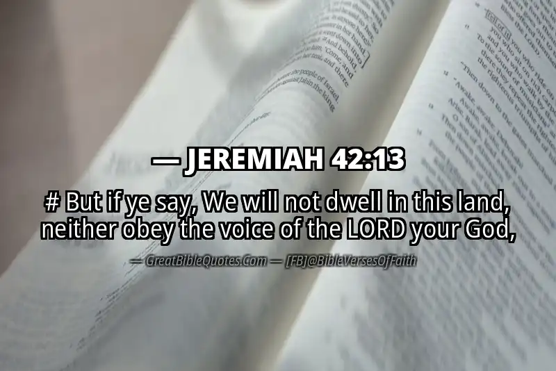 JEREMIAH 42:13 Verse