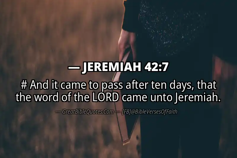 JEREMIAH 42:7 Verse