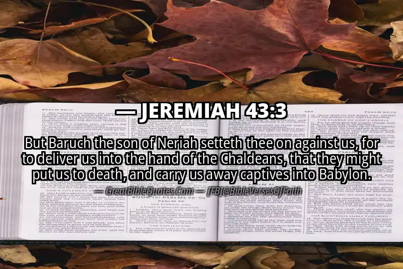 JEREMIAH 43:3 Verse
