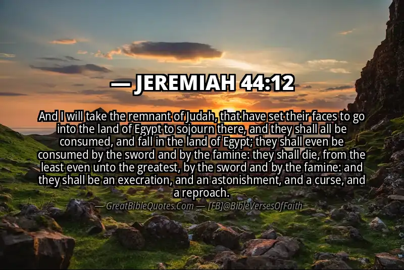 JEREMIAH 44:12 Verse Image