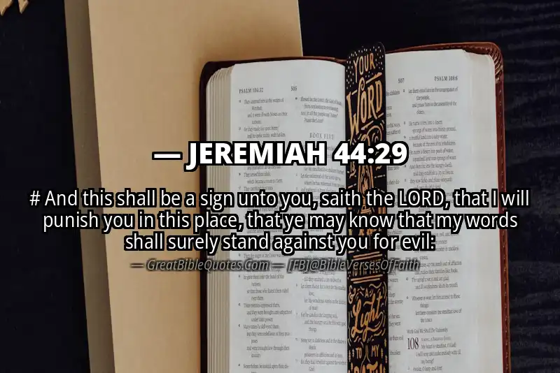 JEREMIAH 44:29 Verse