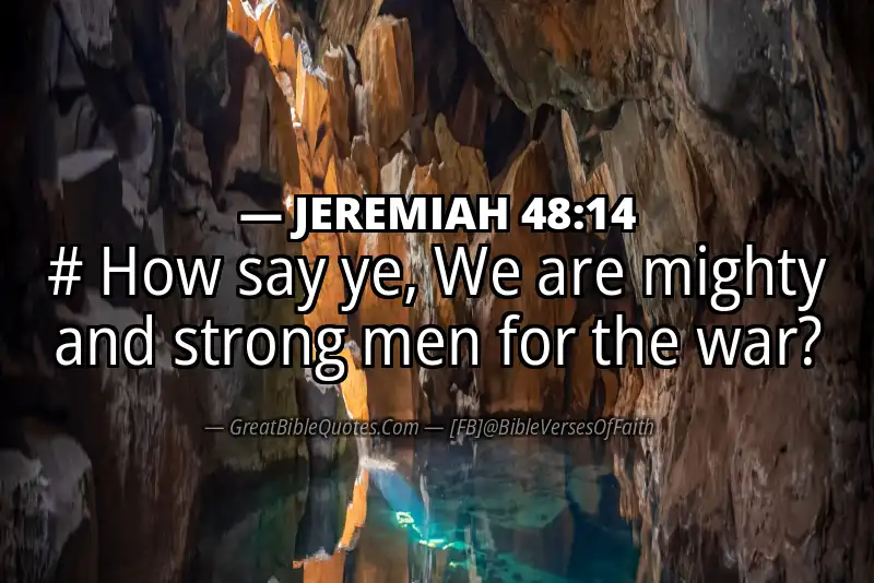 JEREMIAH 48:14 Verse