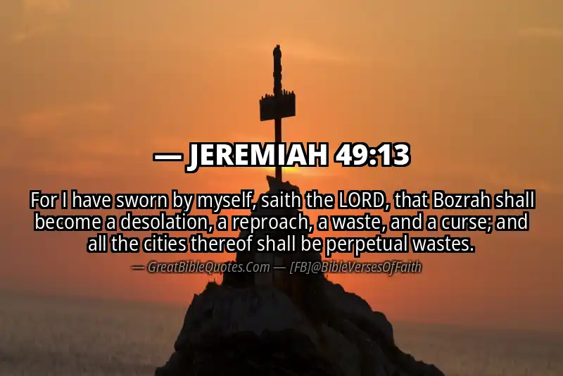 JEREMIAH 49:13 Verse