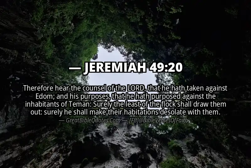 JEREMIAH 49:20 Verse