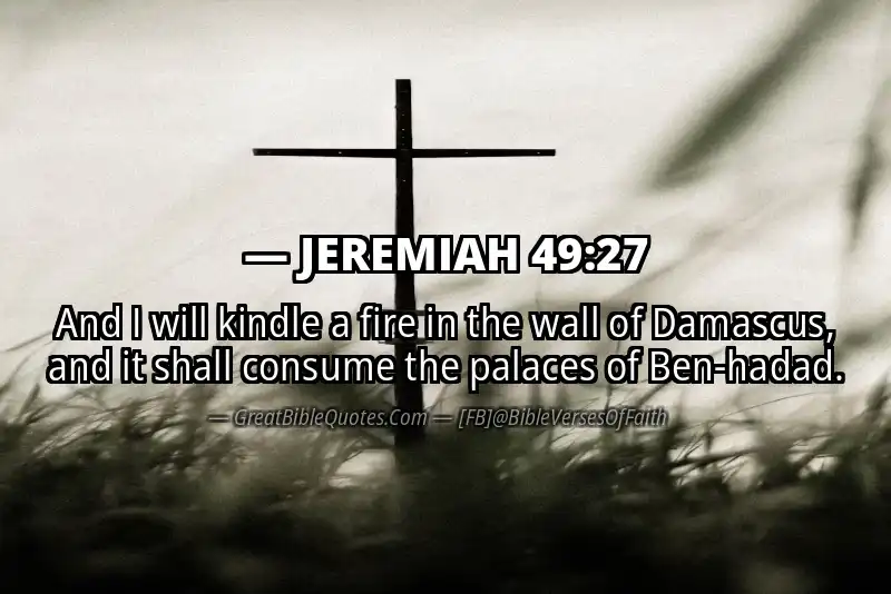 JEREMIAH 49:27 Verse Image