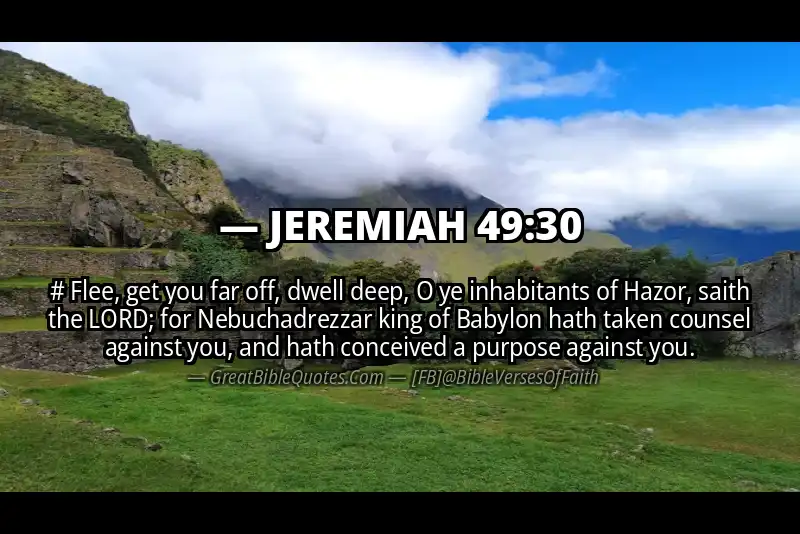 JEREMIAH 49:30 Verse Image