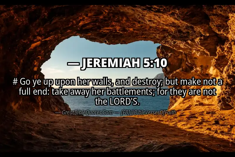 Bible verse: JEREMIAH 5:10 Image