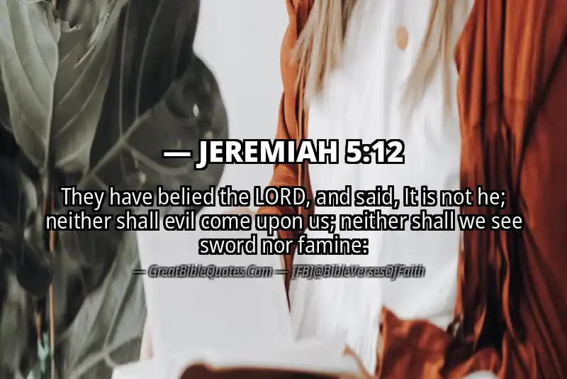 Bible verse: JEREMIAH 5:12 Image